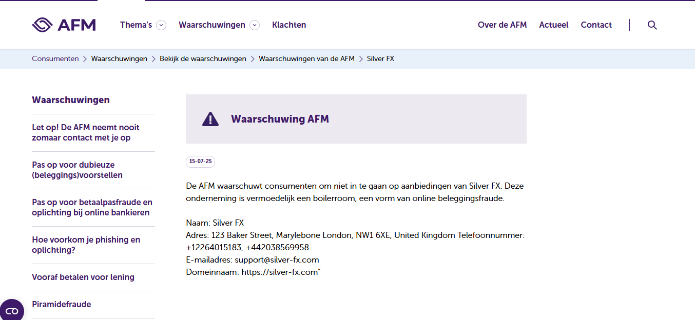 Silver-FX-AFM-Warning