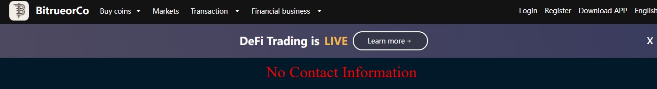 Bitrueorcos.com No Contact