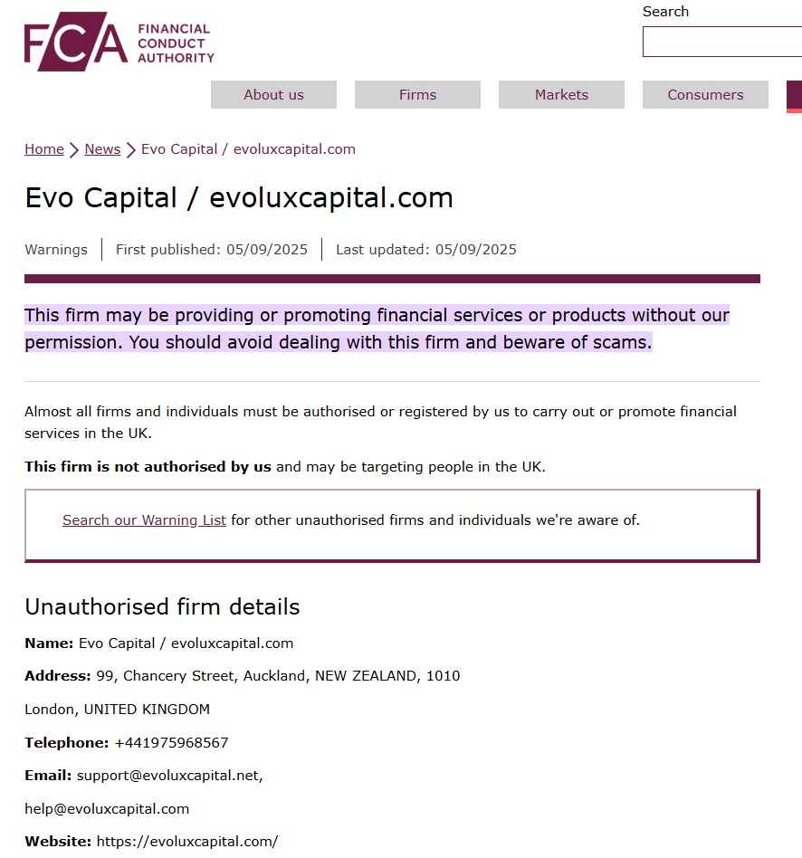 Evo Capital FCA