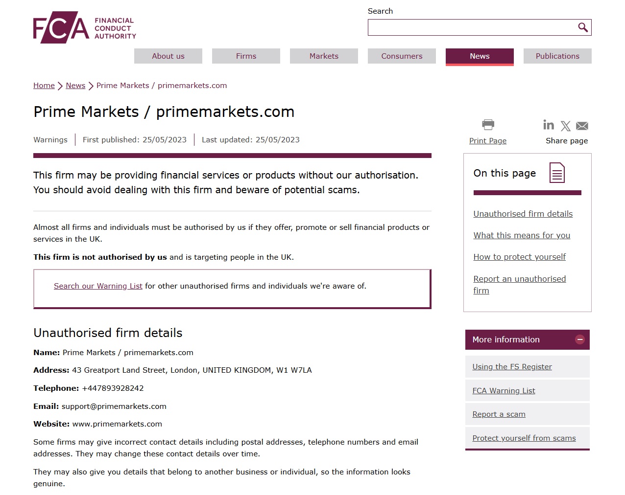 Prime-Markets-primemarkets-com-FCA-Warning