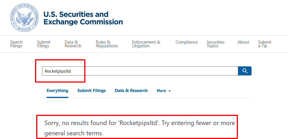Rocketpipsltd SEC 1