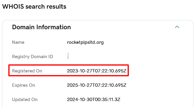 Rocketpipsltd WOIS