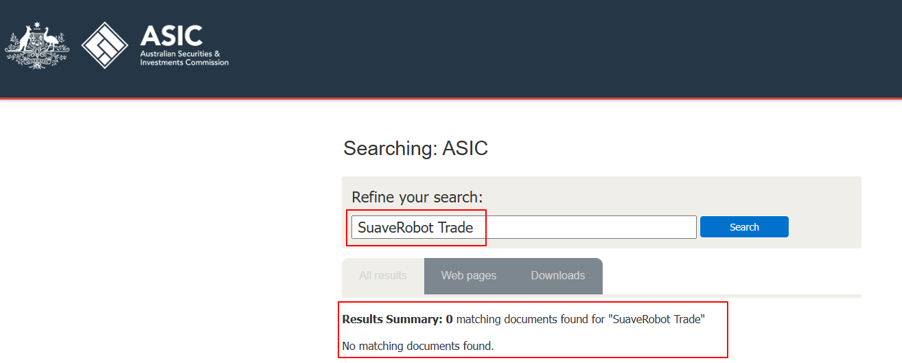 SuaveRobot Trade ASIC