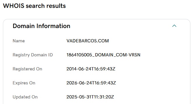 Vadebarcos WHOIS