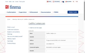 CadXPro Warning-list-FINMA