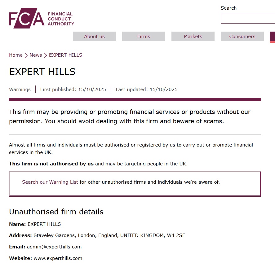 Experthills FCA