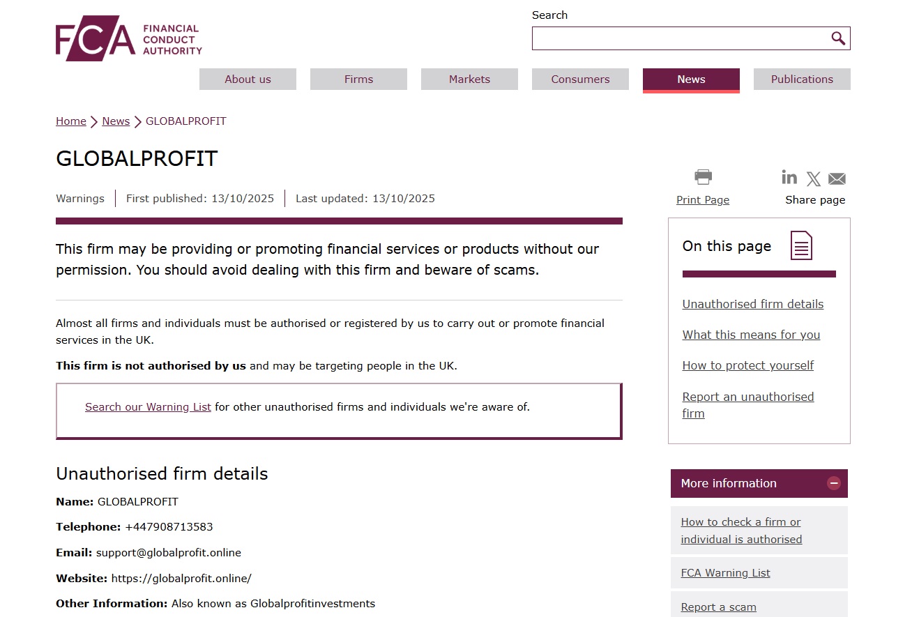 GLOBALPROFIT-FCA-Warning