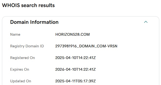Horizons28 Domain