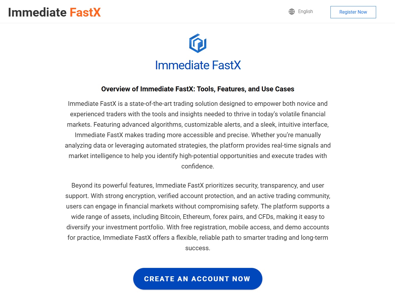 Immediate FastX