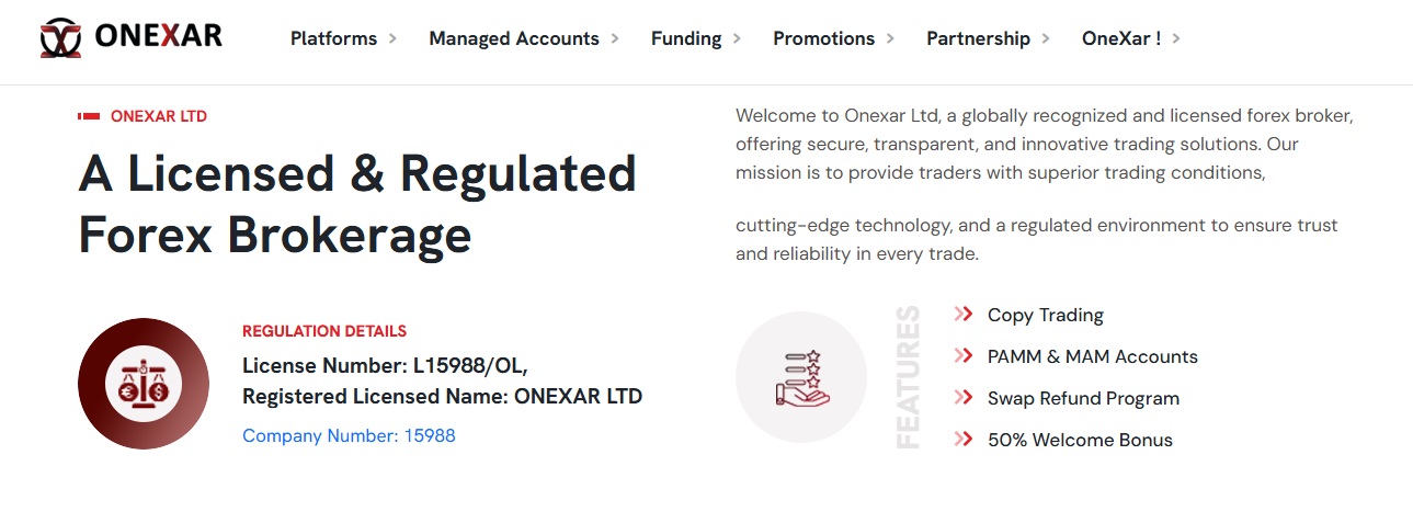 Onexar Regulation