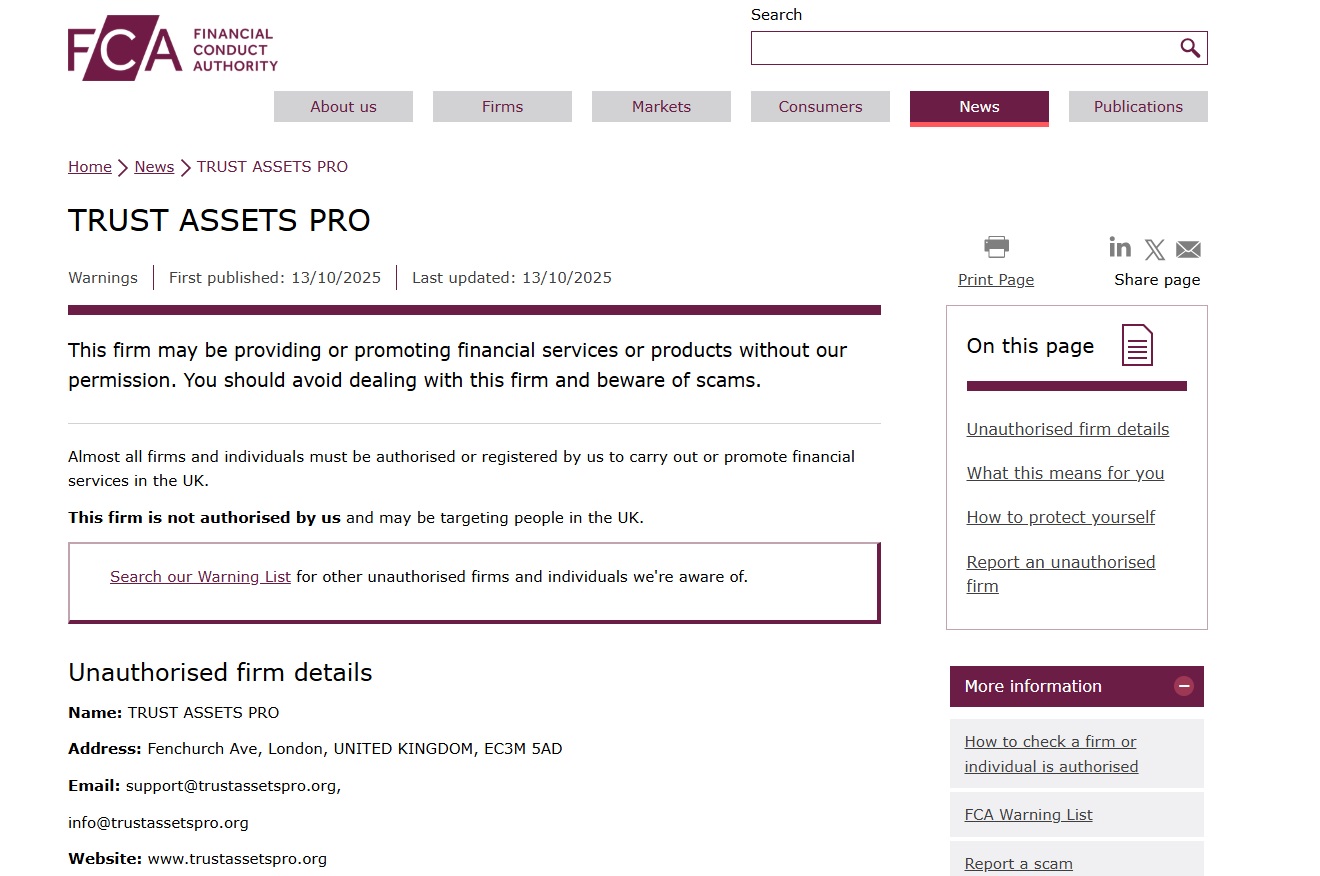 TRUST-ASSETS-PRO-FCA-Warning